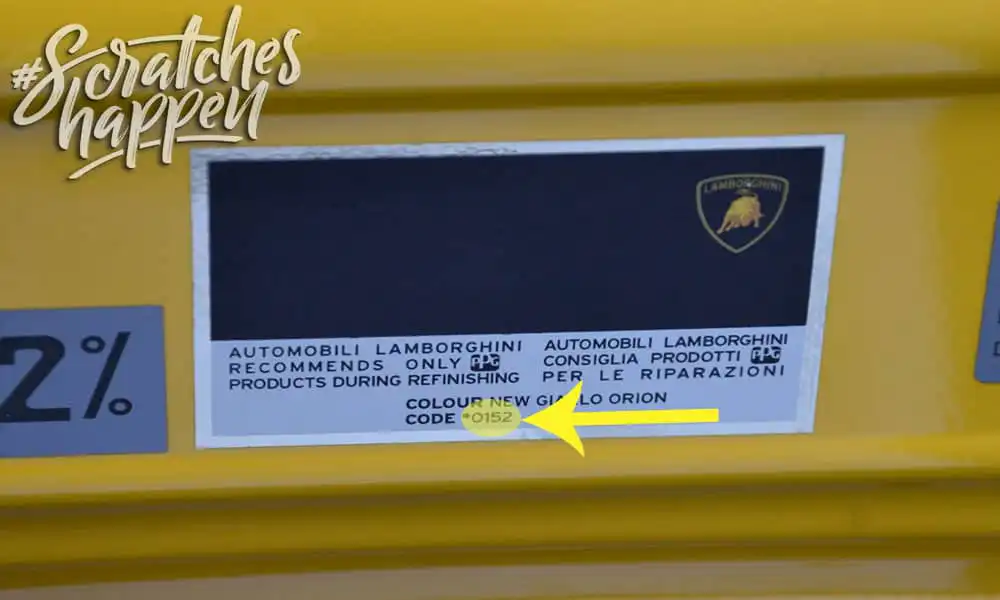 Lamborghini Paint Code Location (Sticker) Lamborghini Paint Code Location (Sticker)