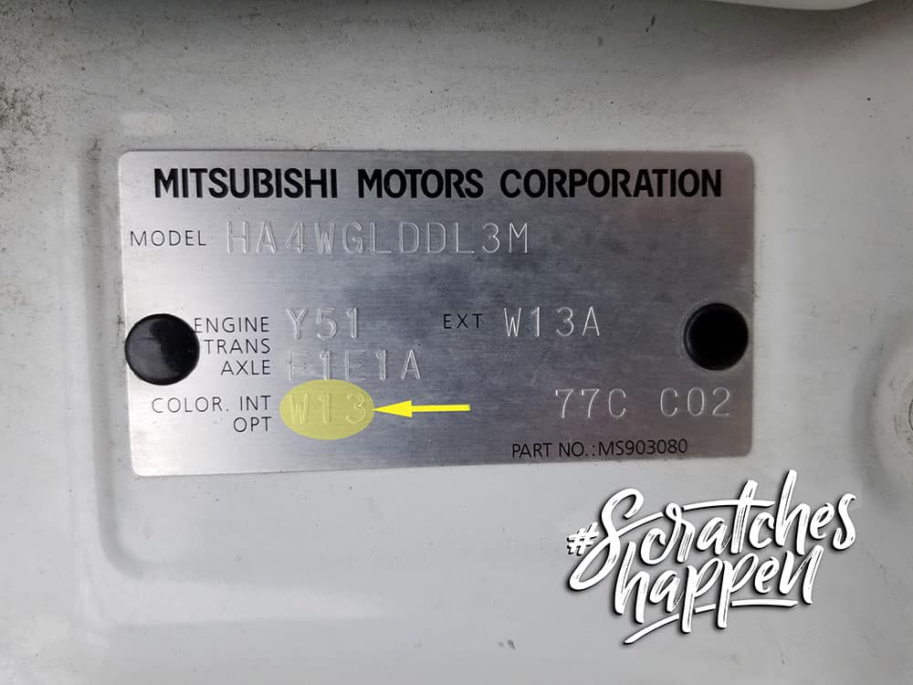 Mitsubishi Paint Code Location (Sticker) Mitsubishi Paint Code Location (Sticker)